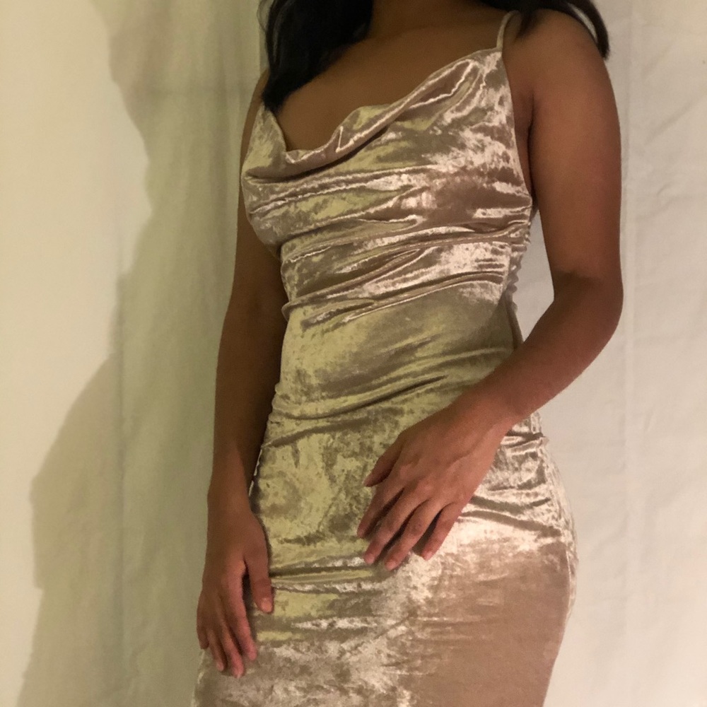 Velvet Champagne Dress